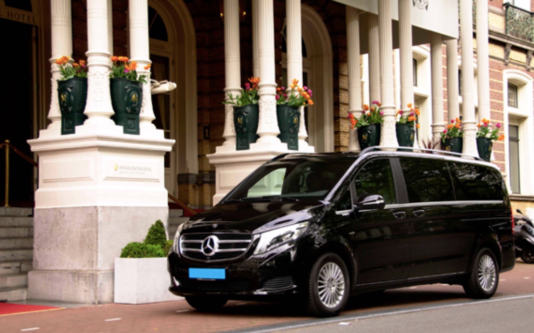 VIP transfer vehicle with open door